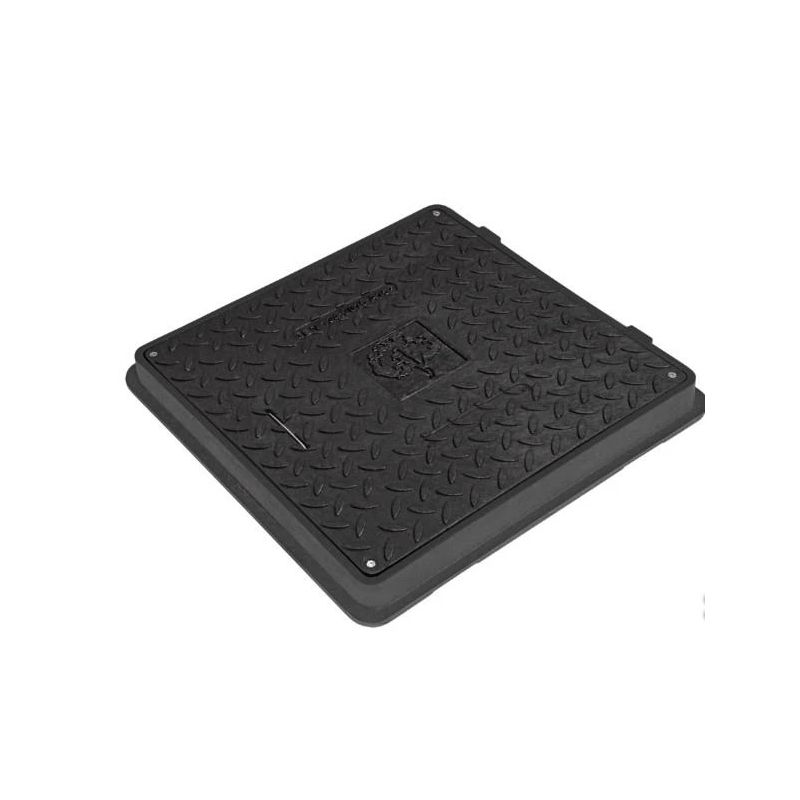 Kvadrātveida kanalizācijas lūka. 650x650 mm A15 melns