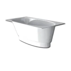 Vann, teisaldatav Paa Uno, 150 cm x 75 cm x 63 cm, ristkülik, valge v.