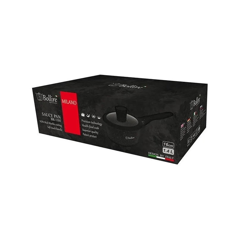Frying Pan with Lid BOLLIRE MILANO BR-1101. DIA16cm. 1.4 l