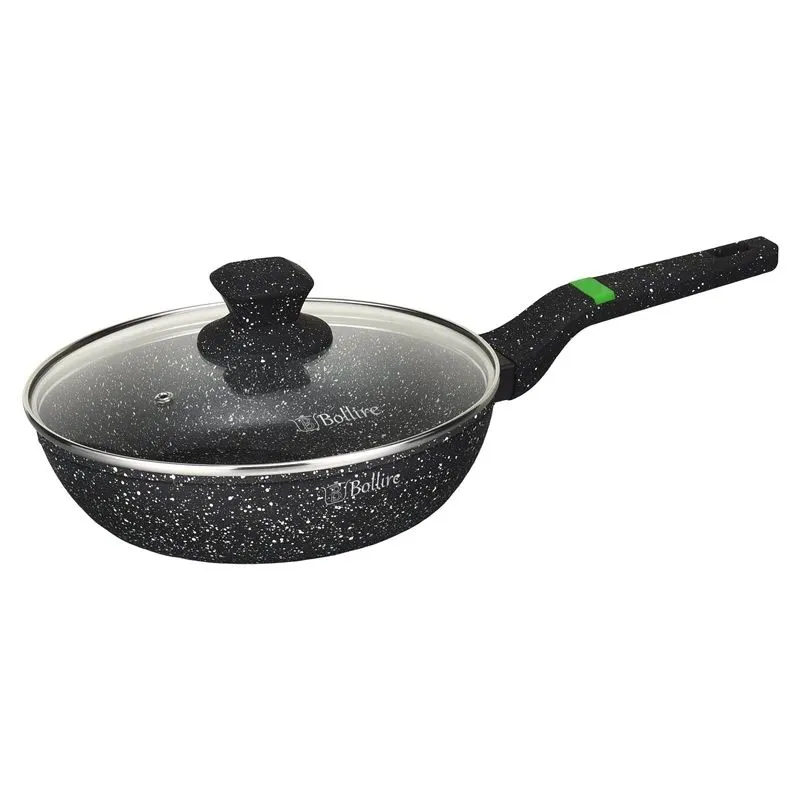 Cepšanas panna ar vāku Bollire Venezia BR1009, 24 cm, alumīnijs-marmora