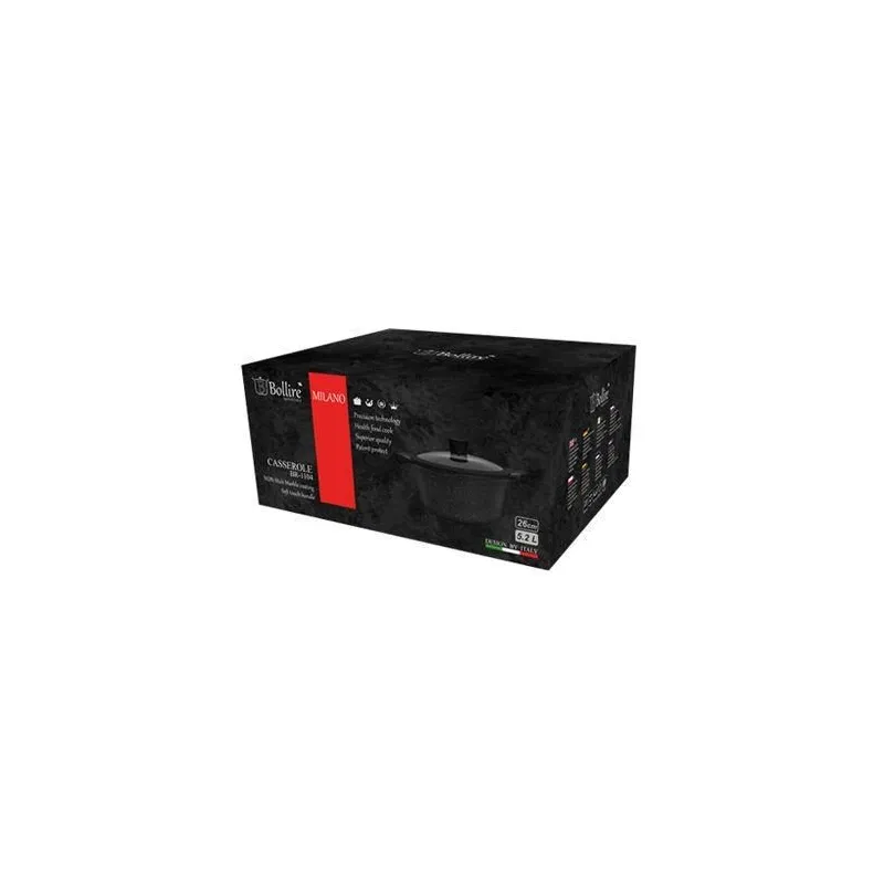 Кастрюля Bollire Milano BR-1102, 26 см, 5.2 л