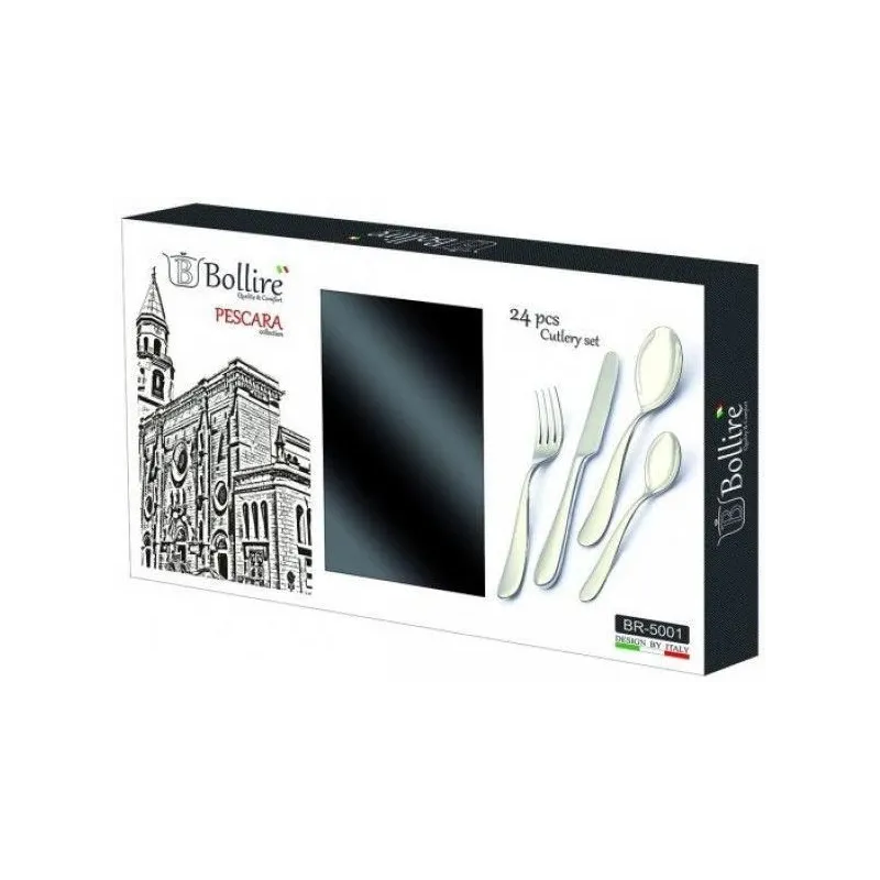 Galda piederumu komplekts Bollire, sudraba krās.