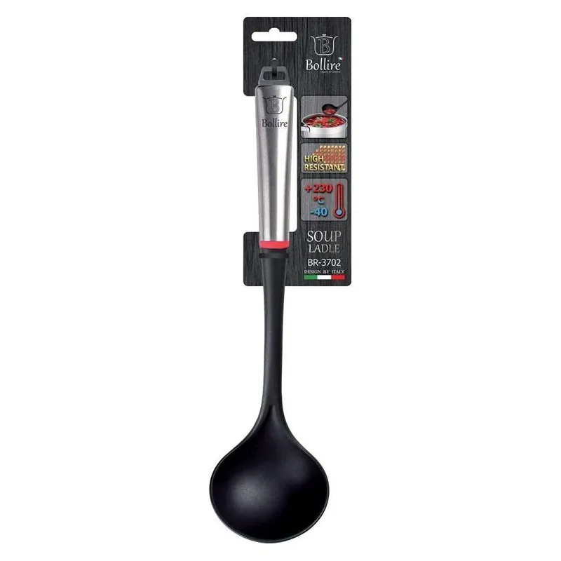 Zupas kauss Bollire BR-3702, melna krās.-nerūsējošā tērauda krās.