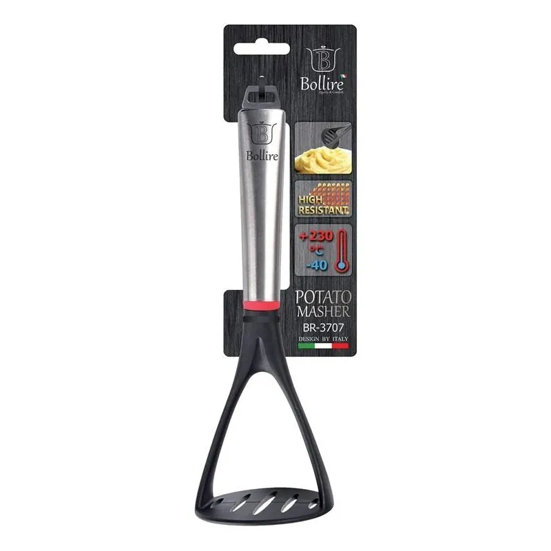 Kartupeļu stampa Bollire BR-3707, melna krās.-nerūsējošā tērauda krās.