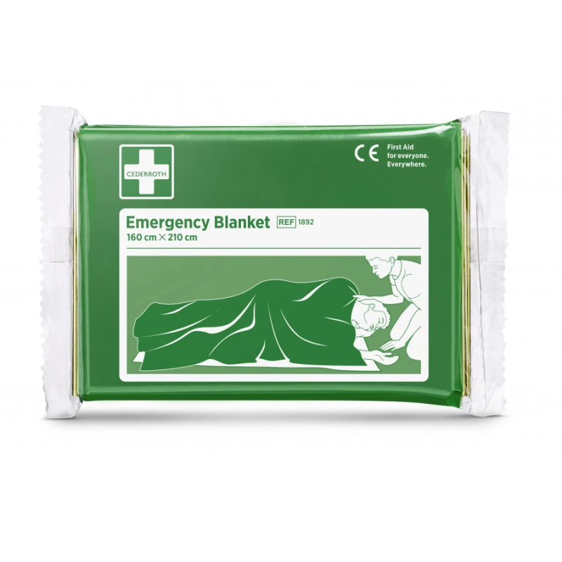 Glābšanas sega ar karstumu atstarojošu alumīnija pusi, Cederroth