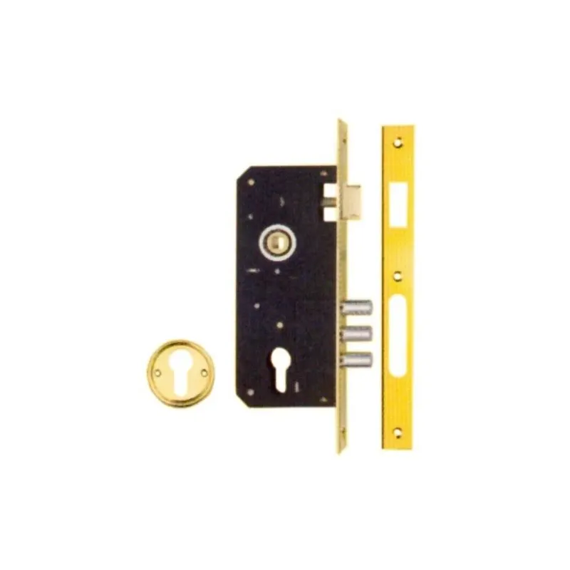 Iemontējamā slēdzene 10152-3MR+12168-C, misiņa pārklājums, 85 mm-45 mm