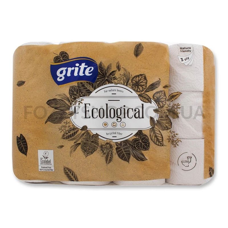 Tualešu papīrs Grite Ecological, 3 sl., 24 gab.