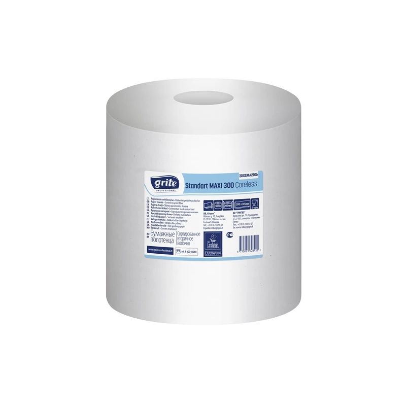 Papīra dvieļi Grite Professional Standart 300 Coreless