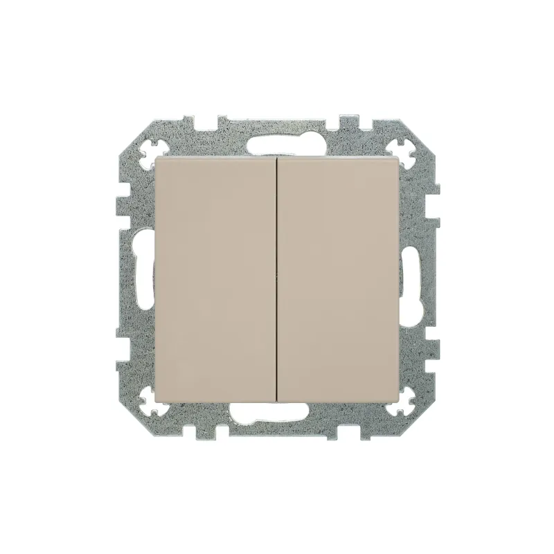 Slēdzis Liregus Retro, 2 kl, matēts krēmkrāsas tonis