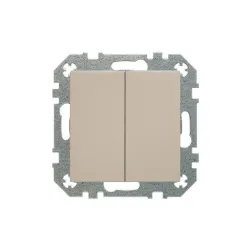 Slēdzis LIREGUS RETRO .2 taustiņi, krēmkrāsas