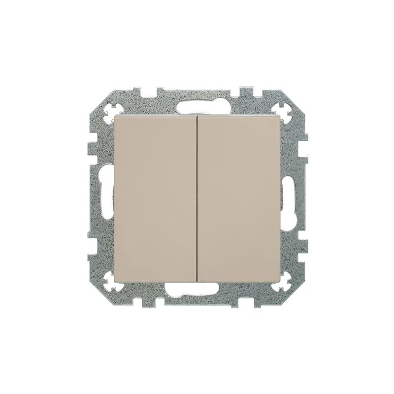 Slēdzis LIREGUS RETRO .2 taustiņi, krēmkrāsas