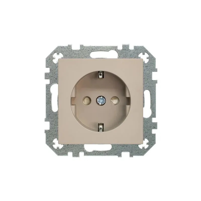 Kontaktligzda Liregus Retro IKL16-214-01.R-ONC, Iezemēta rozete, matēts krēmkrāsas tonis