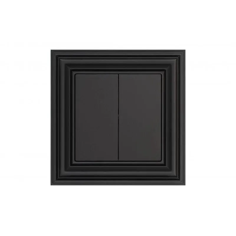 Slēdzis Liregus Retro, 2 kl, matēts melns