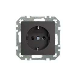 Pistikupesa Liregus Retro IKL16-214-01.R-ON59, maandusega, matt must v.