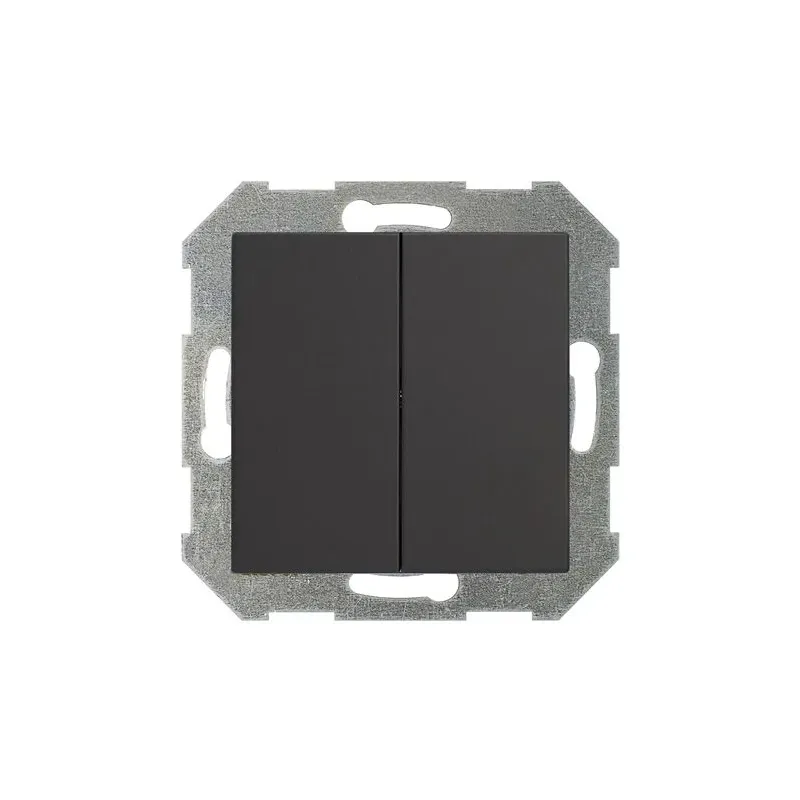 Slēdzis Liregus Retro, 2 kl, matēts melns