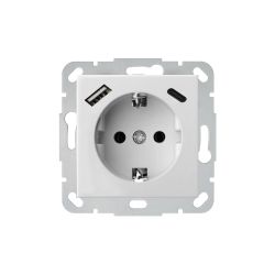 Kontaktdakša un USB A+C lādētājs LIREGUS EPSILON.balts