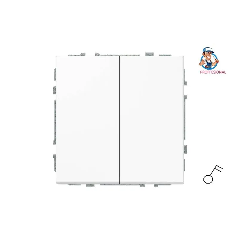 Slēdzis Liregus Modern, 2 kl, matēti balts