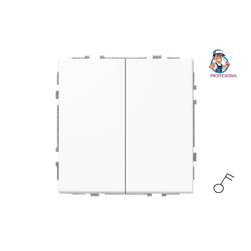 Slēdzis Liregus Modern. 2 kl. matēti balts