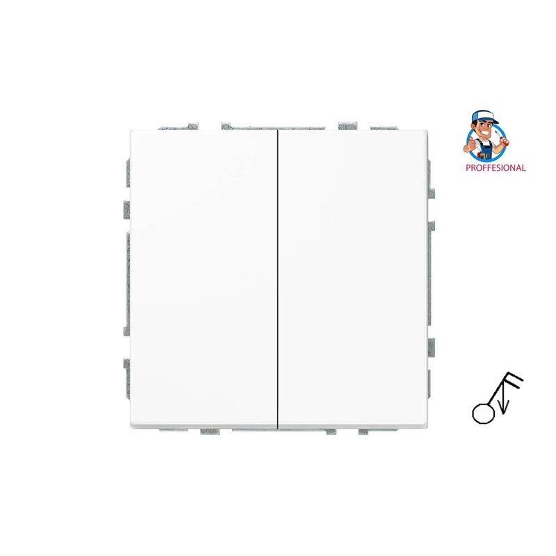 Pulsa slēdzis Liregus Modern. 2 kl. matēti balts