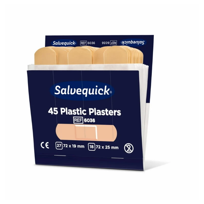 Plastikāta plāksteri, rezerves iepak., 1x45 gab., Cederroth