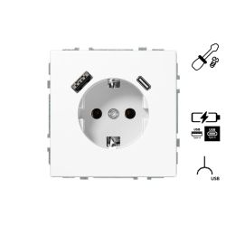 Kontaktligzda Liregus. Iezemēta rozete. matēti balts
