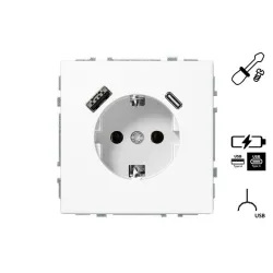 Socket+usb a+c iuk-3-01.m-wm modern wh