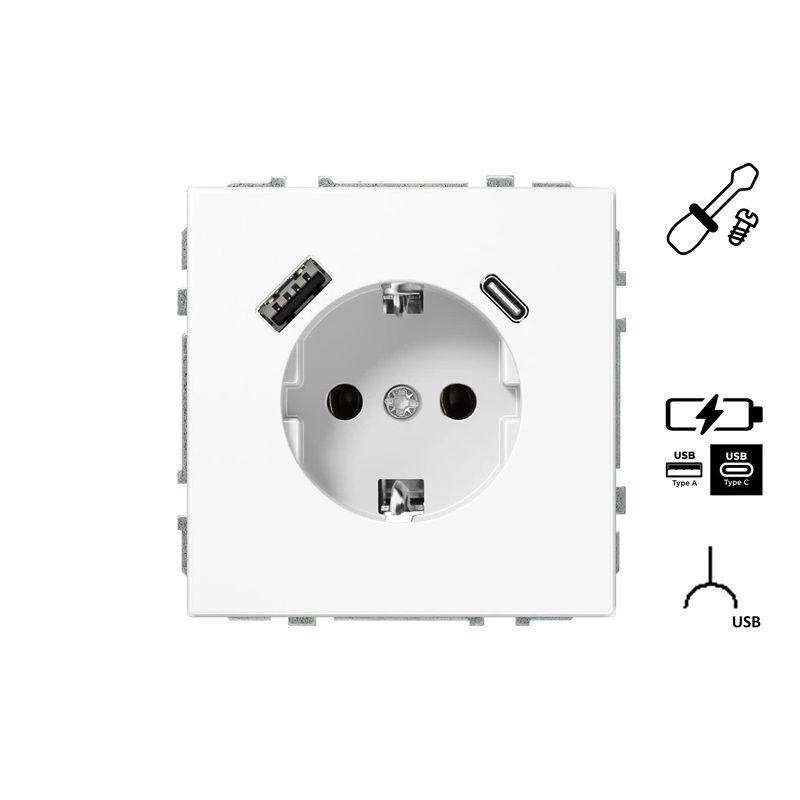 Kontaktligzda Liregus. Iezemēta rozete. matēti balts