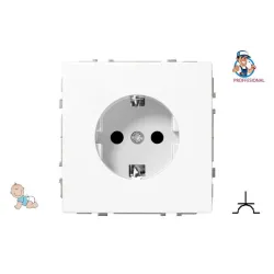 Розетка Liregus Modern IKL16-214-01.M-WM, c заземлением, бело-матовый