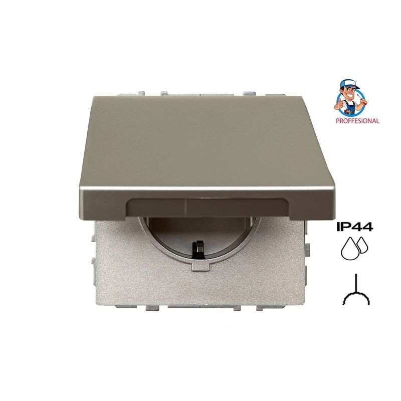 Kontaktdakša LIREGUS MODERN. IP44. šampanieša krāsā