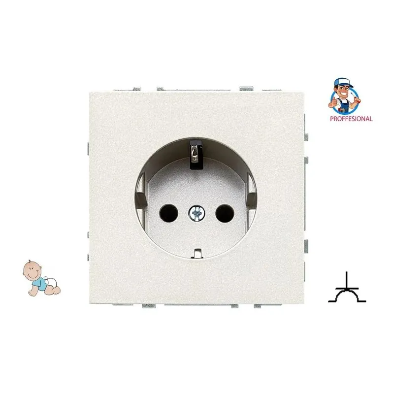 Kontaktligzda Liregus Modern IKL16-214-01.M-CH, Iezemēta rozete, šampanieša