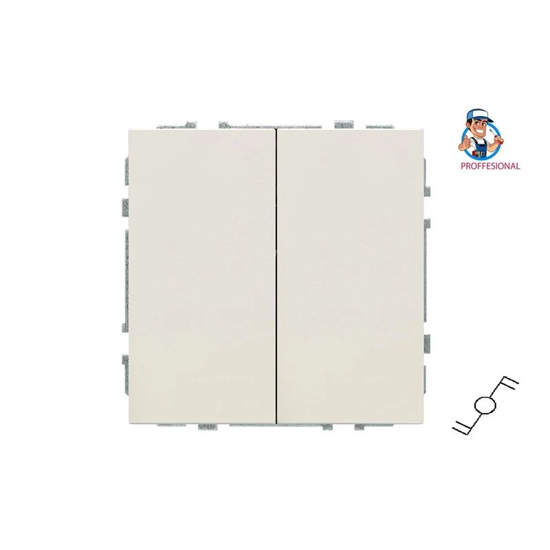 Slēdzis LIREGUS MODERN. 2kl.. matēta smilšu krāsa