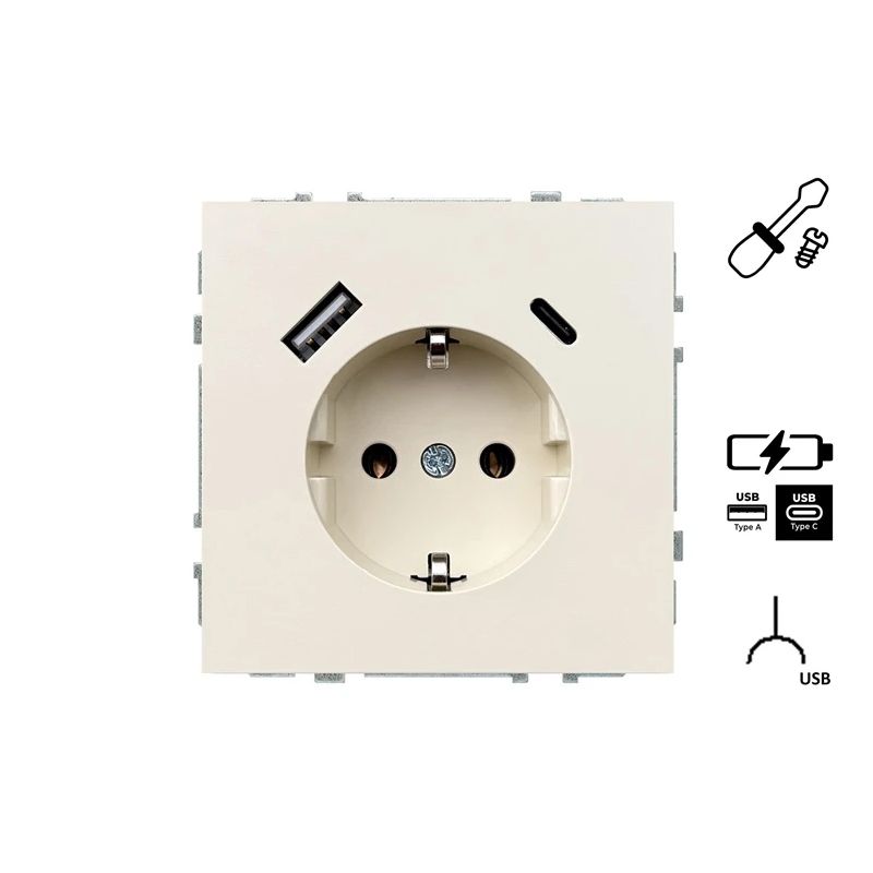 Rozete+usb a+c iuk-3-01.m-sm modern smil
