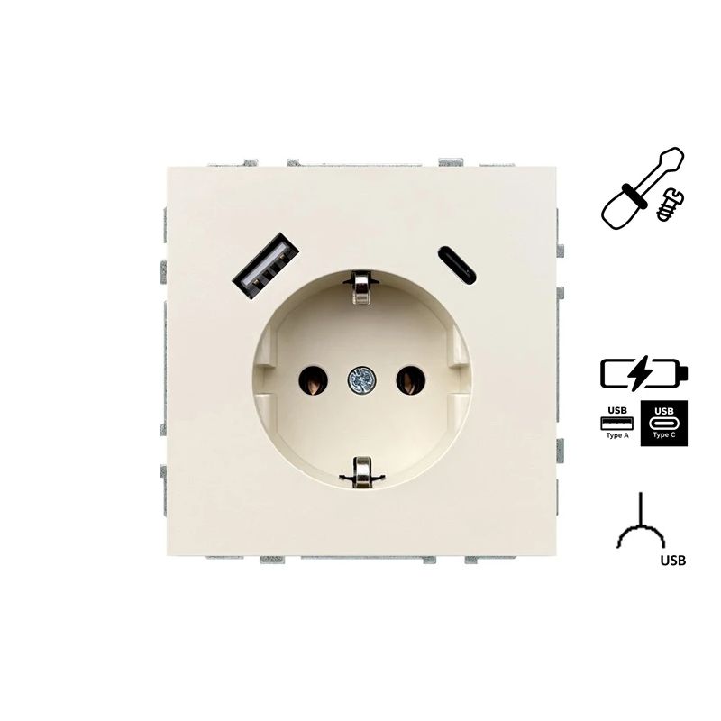 Rozete+usb a+c iuk-3-01.m-sm modern smil