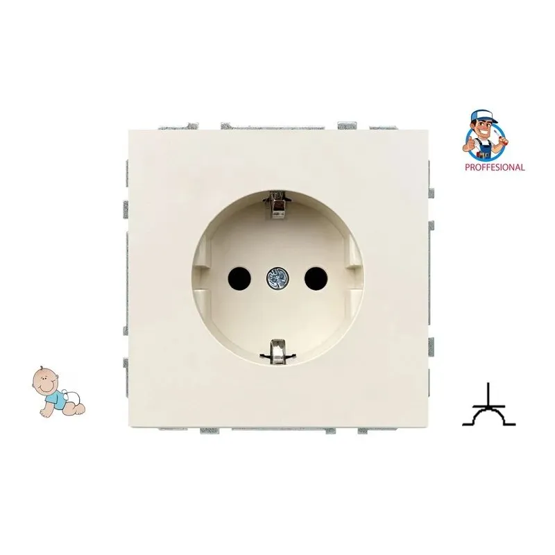 Kontaktligzda Liregus Modern IKL16-214-01.M-SM, Iezemēta rozete, matēta smilšu