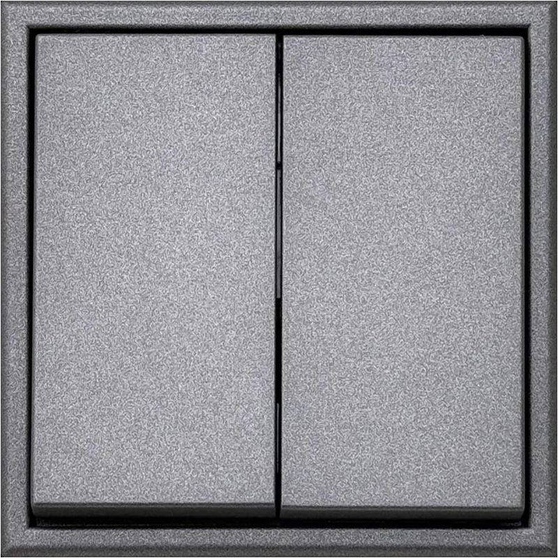 Slēdzis LIREGUS MODERN. 2kl.. matēts melns sp.