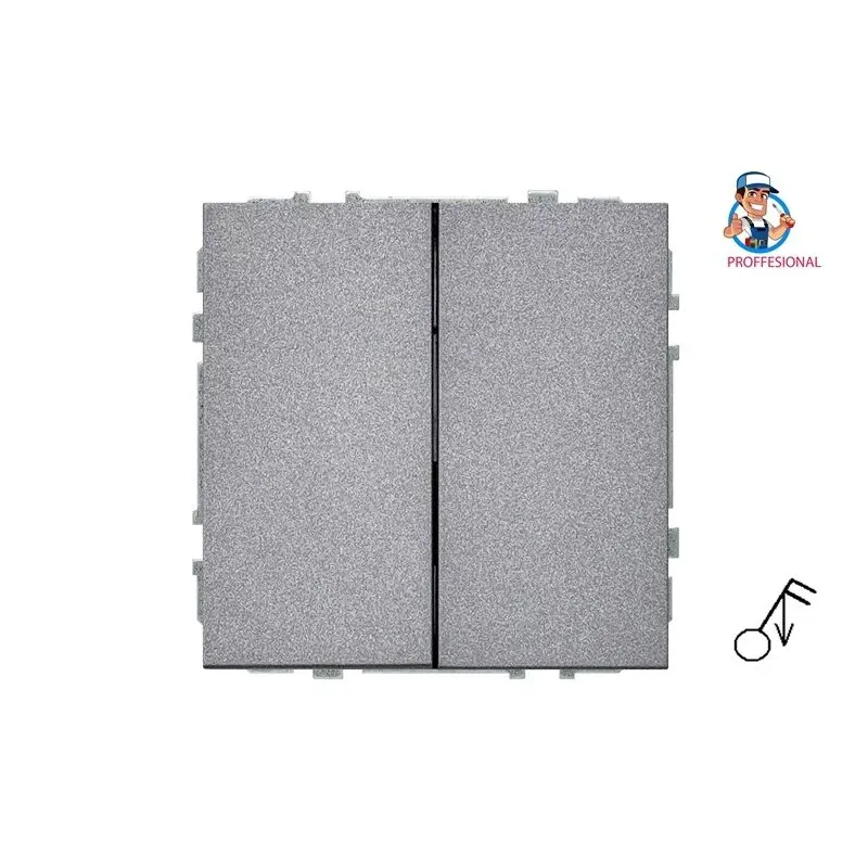 Pulsa slēdzis Liregus Modern, 2 kl, matēts melns