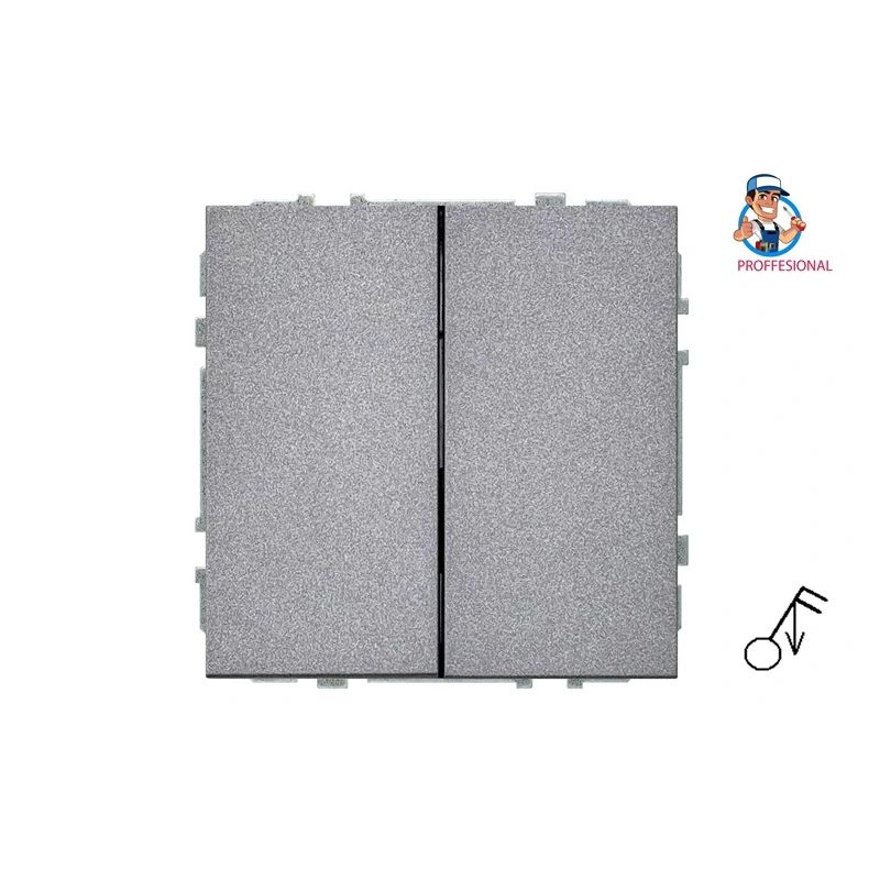 Impulsa slēdzis LIREGUS MODERN. 2kl.. mat.melns kr.