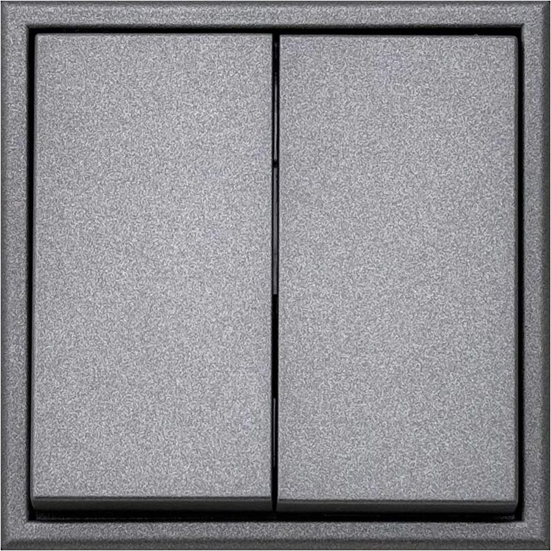 Slēdzis LIREGUS MODERN. 2kl., matēta melna krāsa