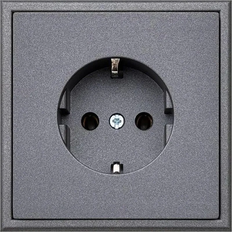 Kontaktligzda Liregus Modern IKL16-204-01.M-BM, Iezemēta rozete, matēts melns