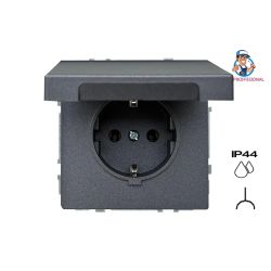 Rozete LIREGUS MODERN. IP44. matēta melna krāsa