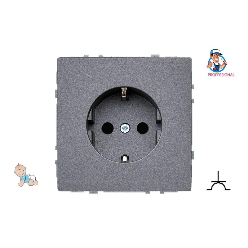 Kontaktdakša LIREGUS MODERN ar īe..mat.melna krāsa