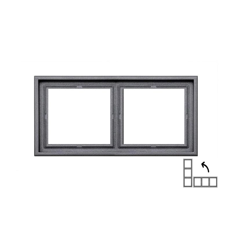 Divvietīgs rāmis LIREGUS MODERN, melnā matētā krāsā