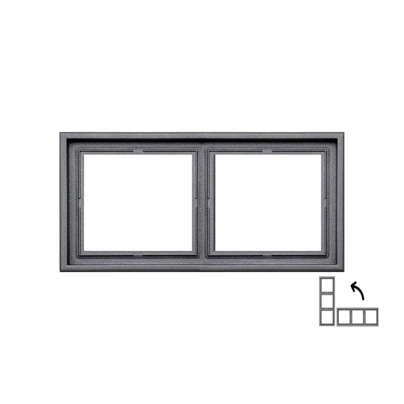 Divvietīgs rāmis LIREGUS MODERN, melnā matētā krāsā