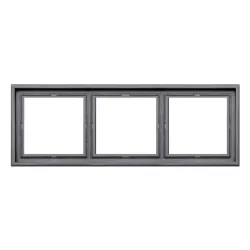 Тройная рамка Liregus Modern, матовый черный