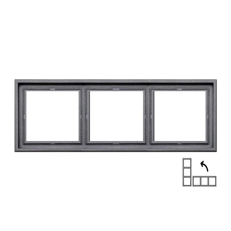 Trīsvietīgs rāmis LIREGUS MODERN, melnā matētā krāsā