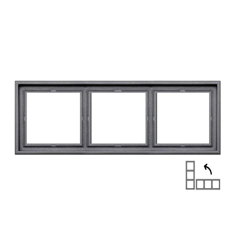 Trīsvietīgs rāmis LIREGUS MODERN, melnā matētā krāsā