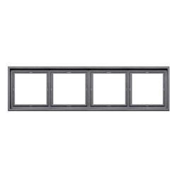 Četrinieka rāmis LIREGUS MODERN, melnā matētā krāsā