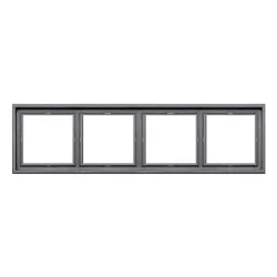 Four-seat frame LIREGUS MODERN, matte black color