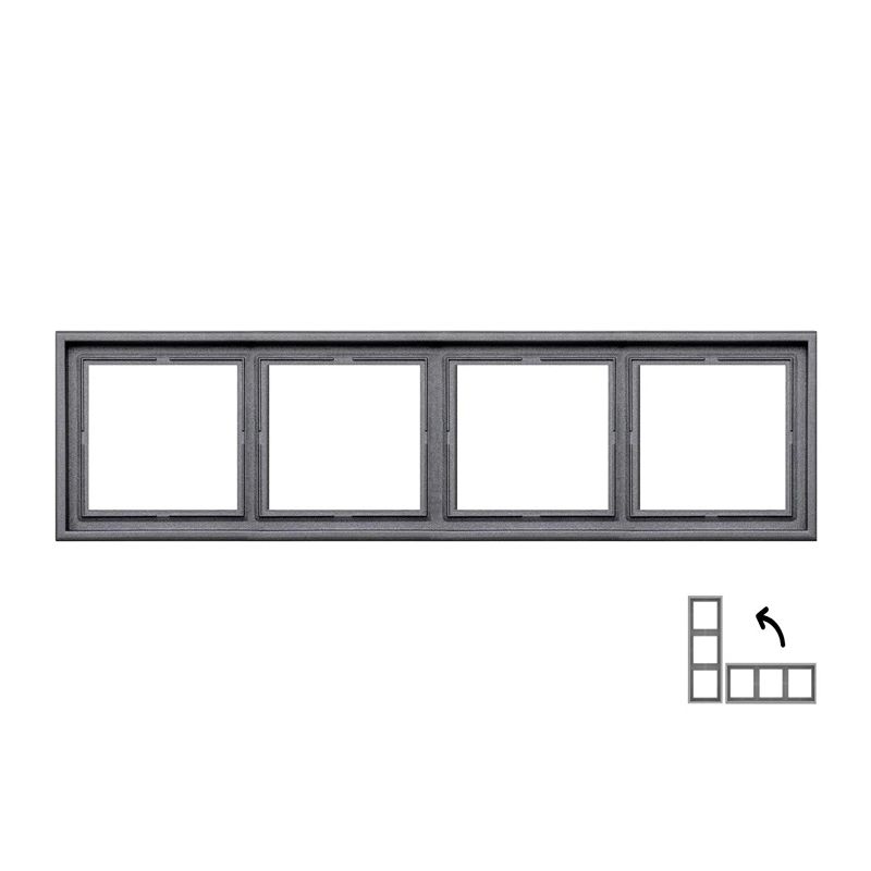 Četrinieka rāmis LIREGUS MODERN, melnā matētā krāsā