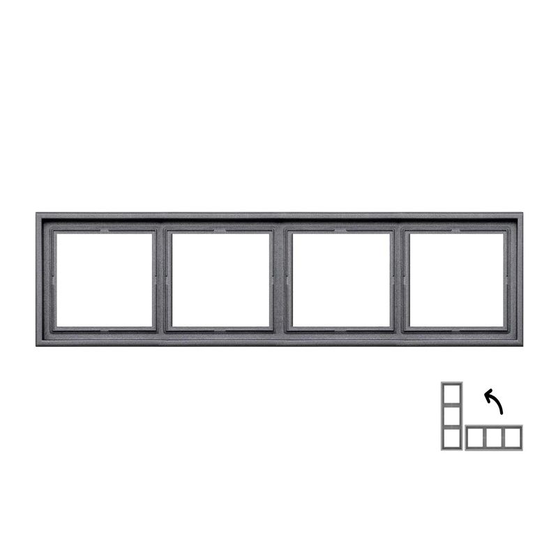 Četrinieka rāmis LIREGUS MODERN, melnā matētā krāsā